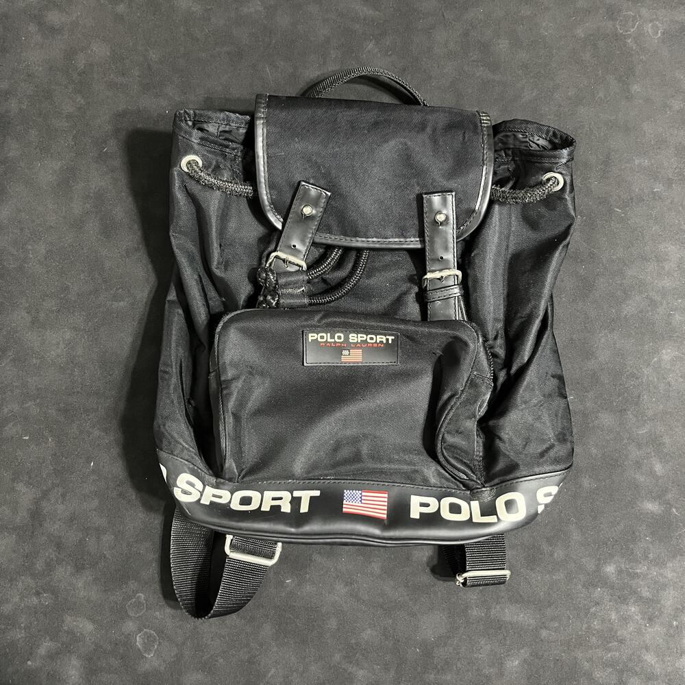 Polo Sport Backpack Bag Ralph Lauren Drawstring Logo Mens Casual Travel Duffle